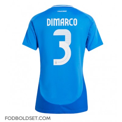 Italien Federico Dimarco #3 Hjemmebanetrøje Dame EM 2024 Kortærmet Italien Federico Dimarco #3 Hjemmebanetrøje Dame EM 2024 Kortærmet